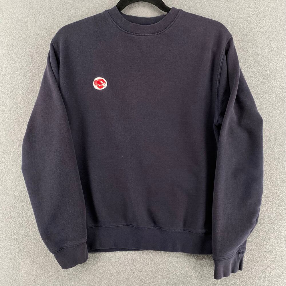 Duryeas World Famous Lobster‎ Pullover Sweatshirt S Blue Embroidered Crewneck